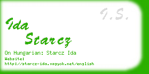 ida starcz business card